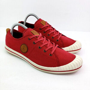 Aigle Classic Womens Size EU 41 US 8.5-9 Red Canvas Casual Low Sneaker Shoes